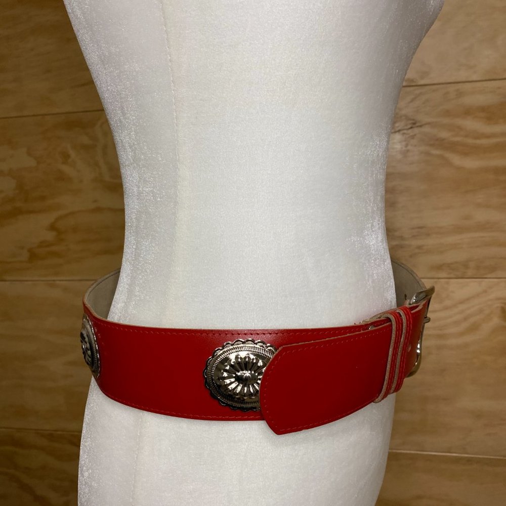 Red Concho Fashion Belt